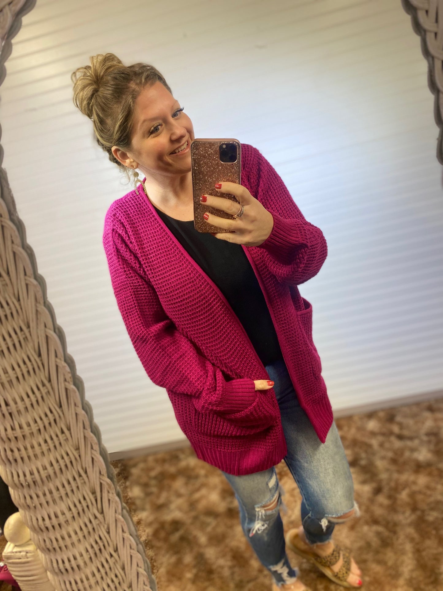 Zenana Best Ever Waffle Cardigan