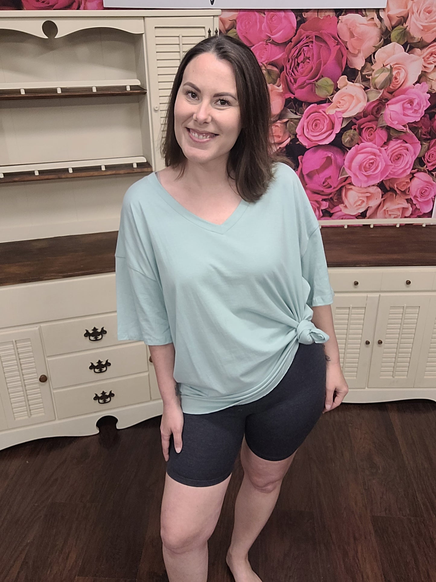 Zenana Cotton Drop Shoulder Boyfriend Box Tee
