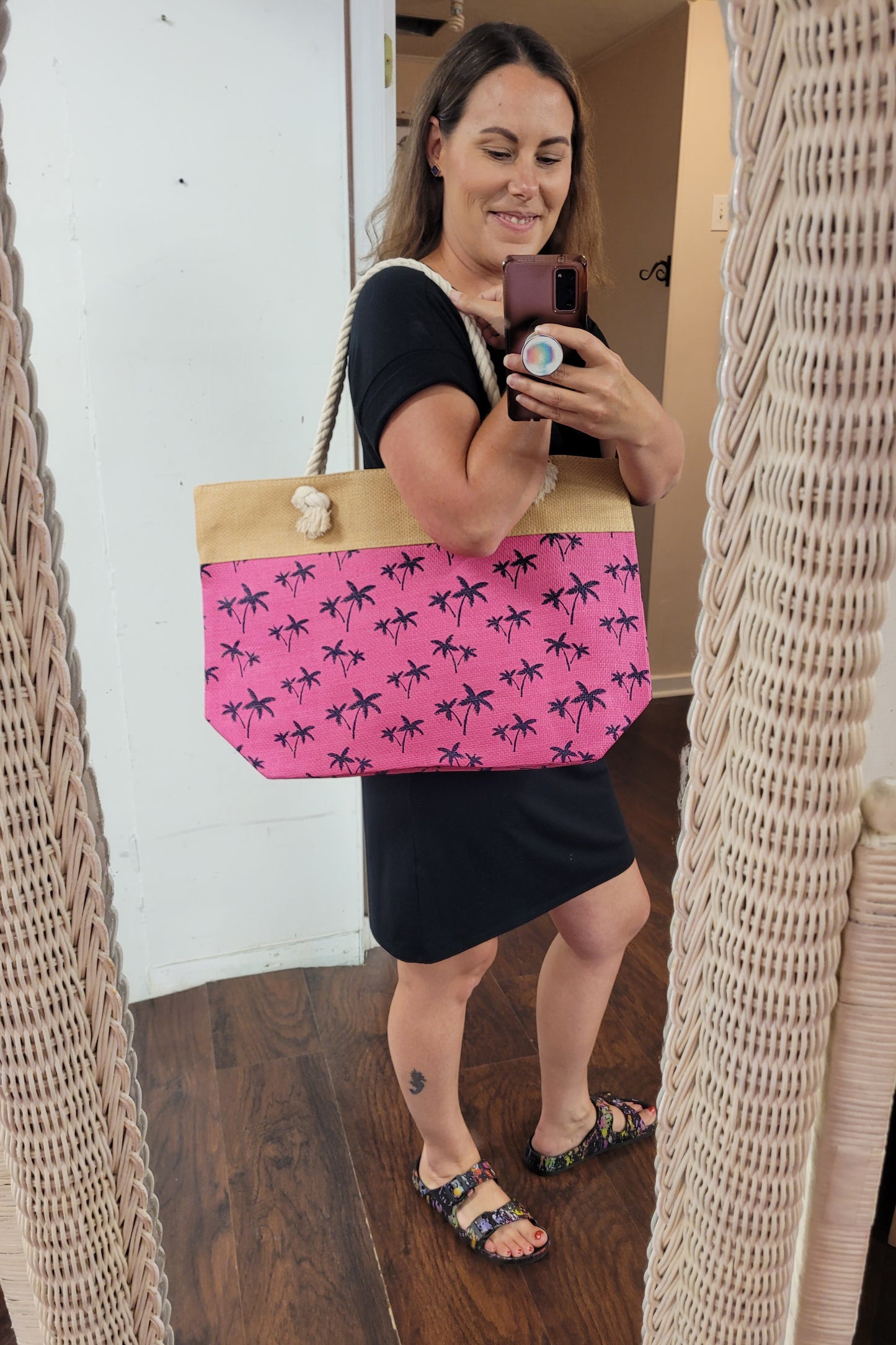 Tree Stamped Tote Bag