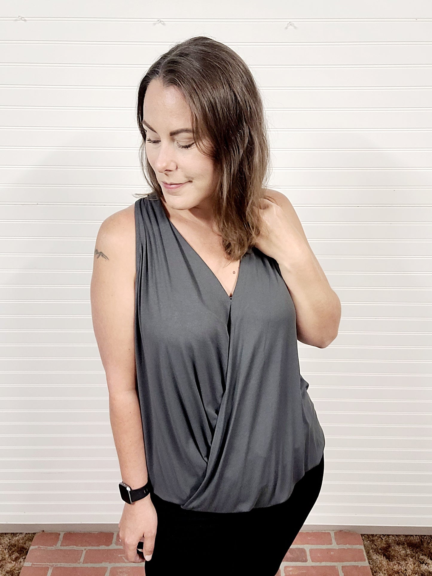 Zenana Rayon Span Crepe Halter Top