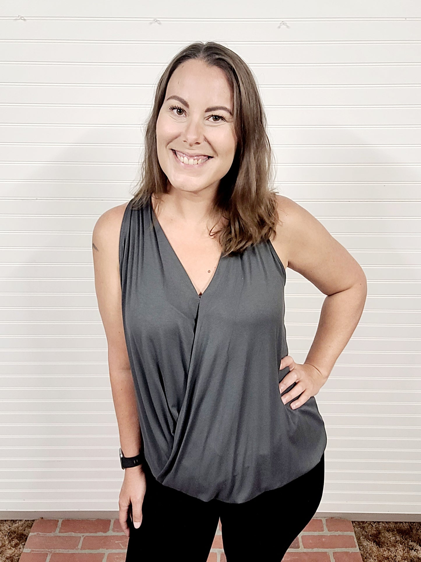 Zenana Rayon Span Crepe Halter Top
