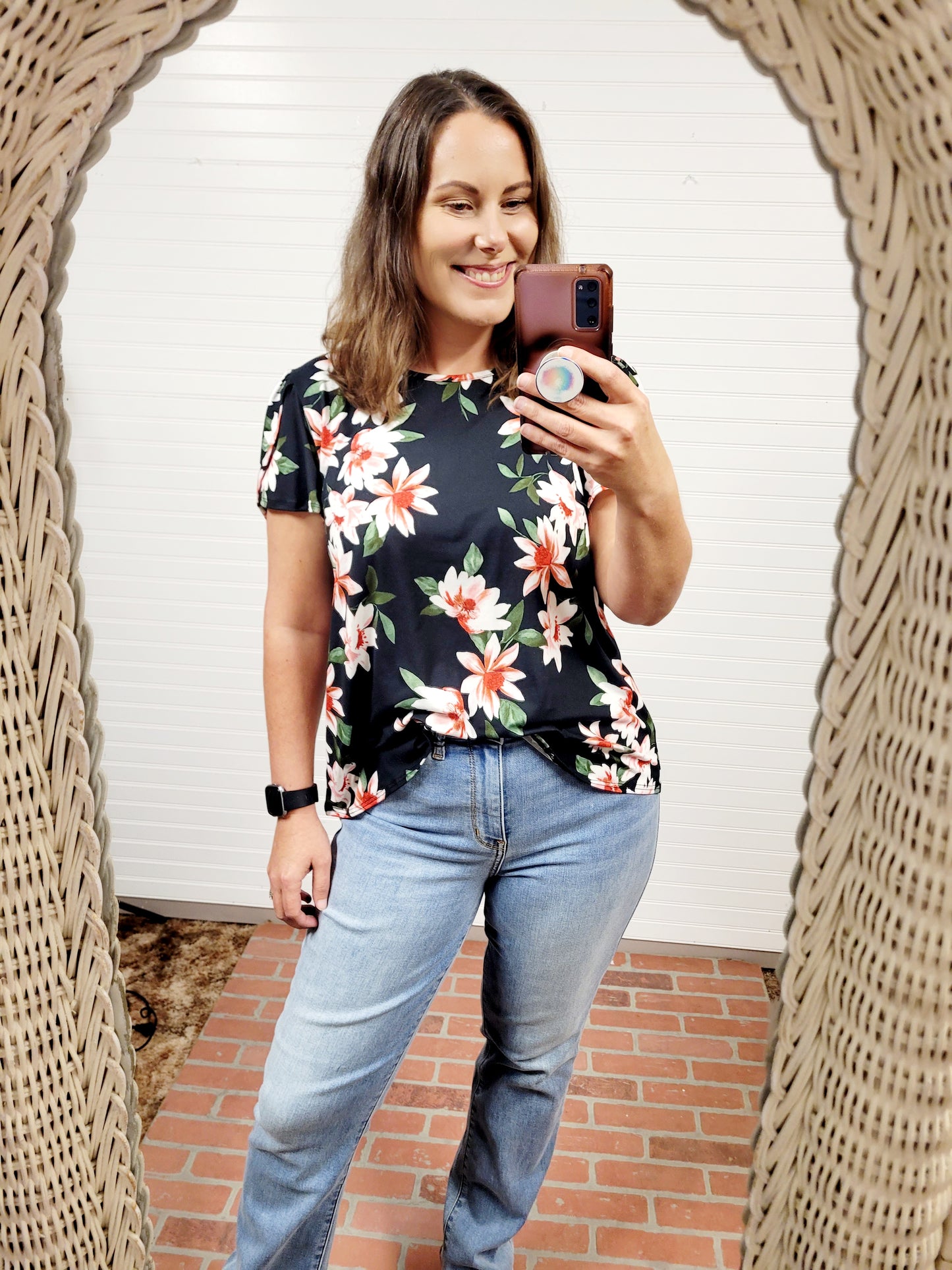 Floral Tulip Sleeve Top
