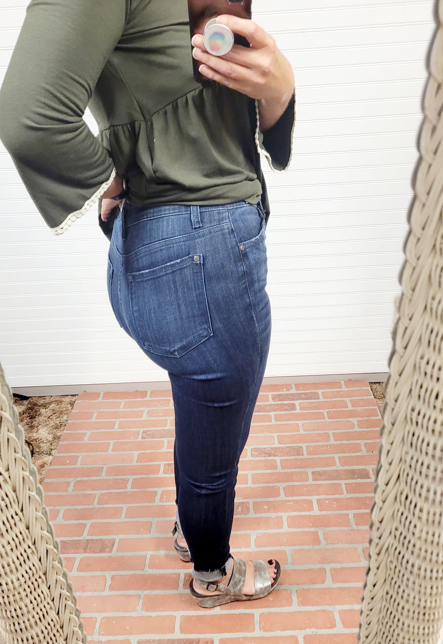 Judy Blue Briar Midrise Cuffed Skinny Jeans