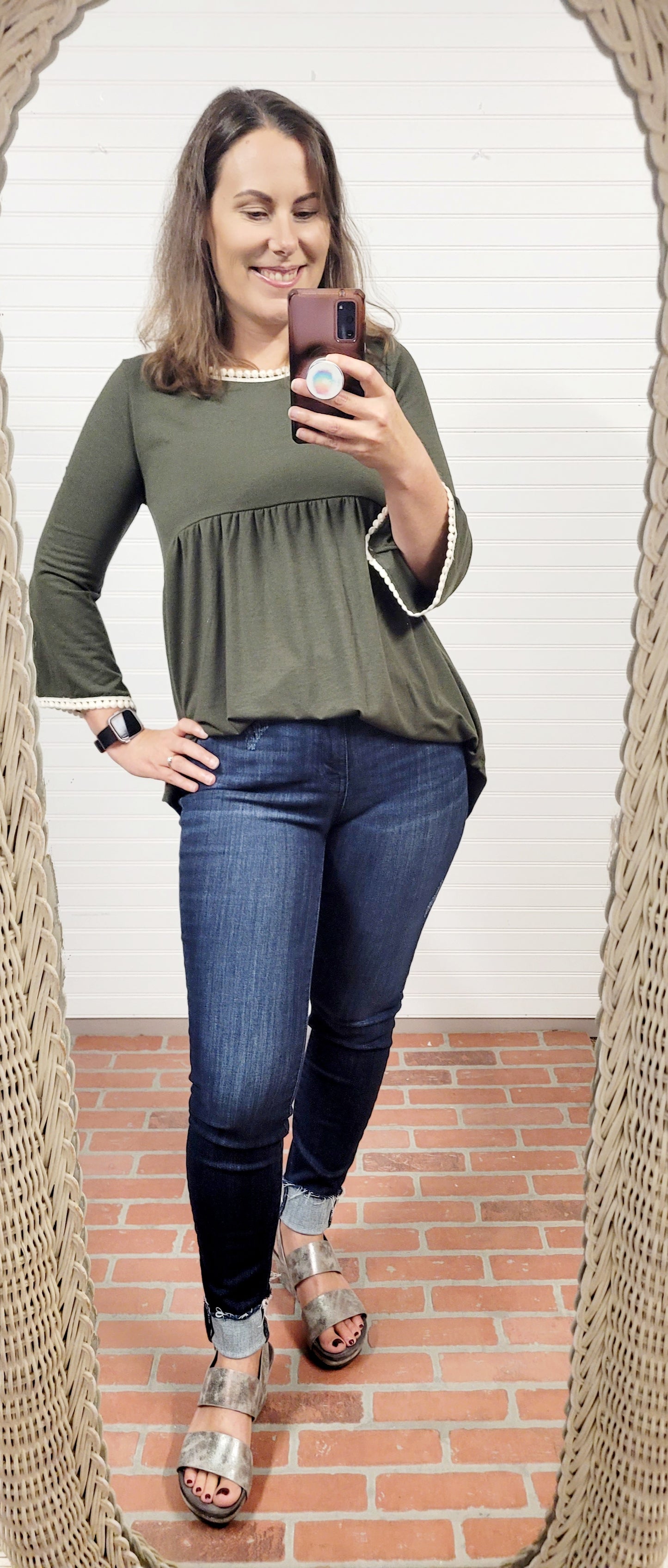 Judy Blue Briar Midrise Cuffed Skinny Jeans