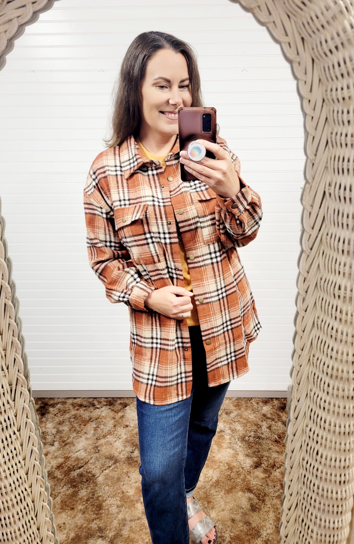 Ninexis Flannel Snap Button Up Shackets