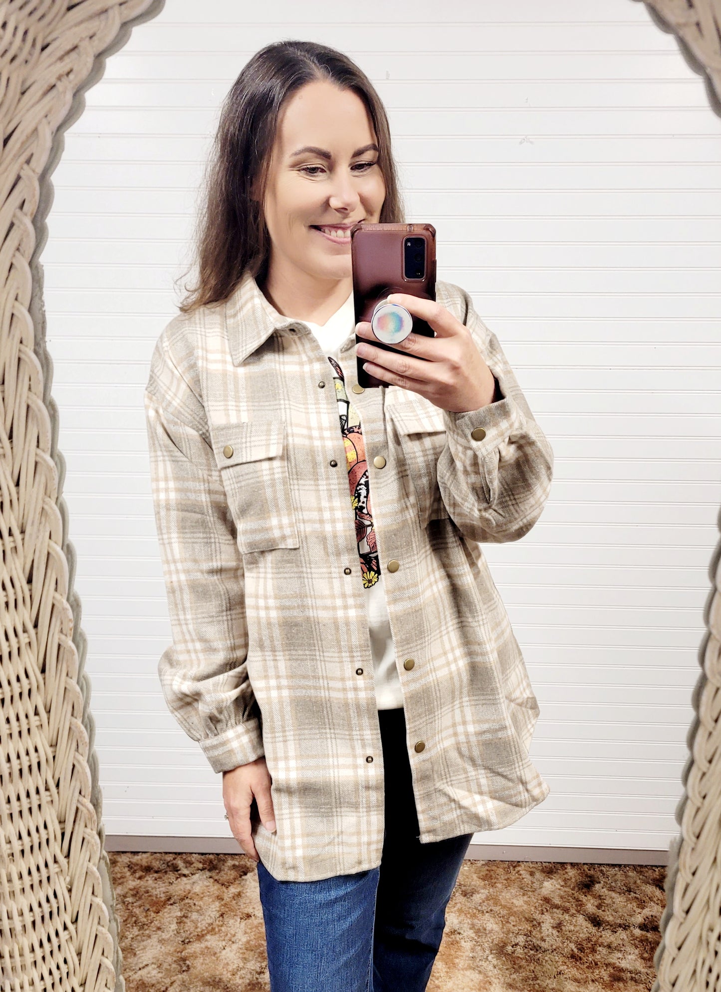 Ninexis Flannel Snap Button Up Shackets