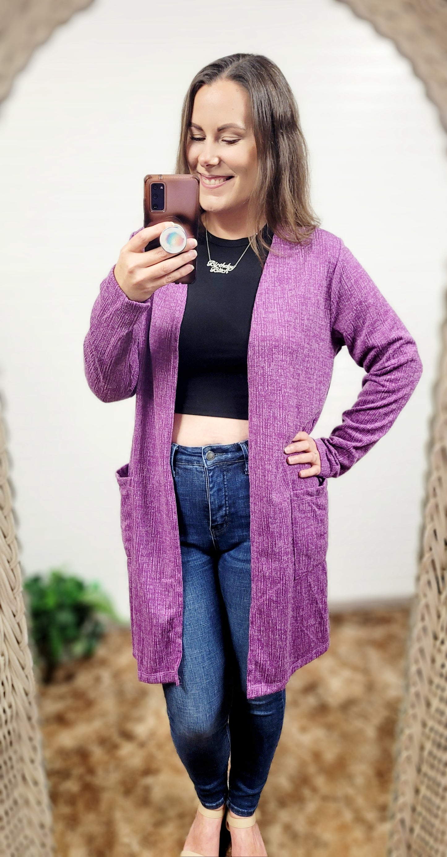 Solid Rib Knit Cami Tank Top