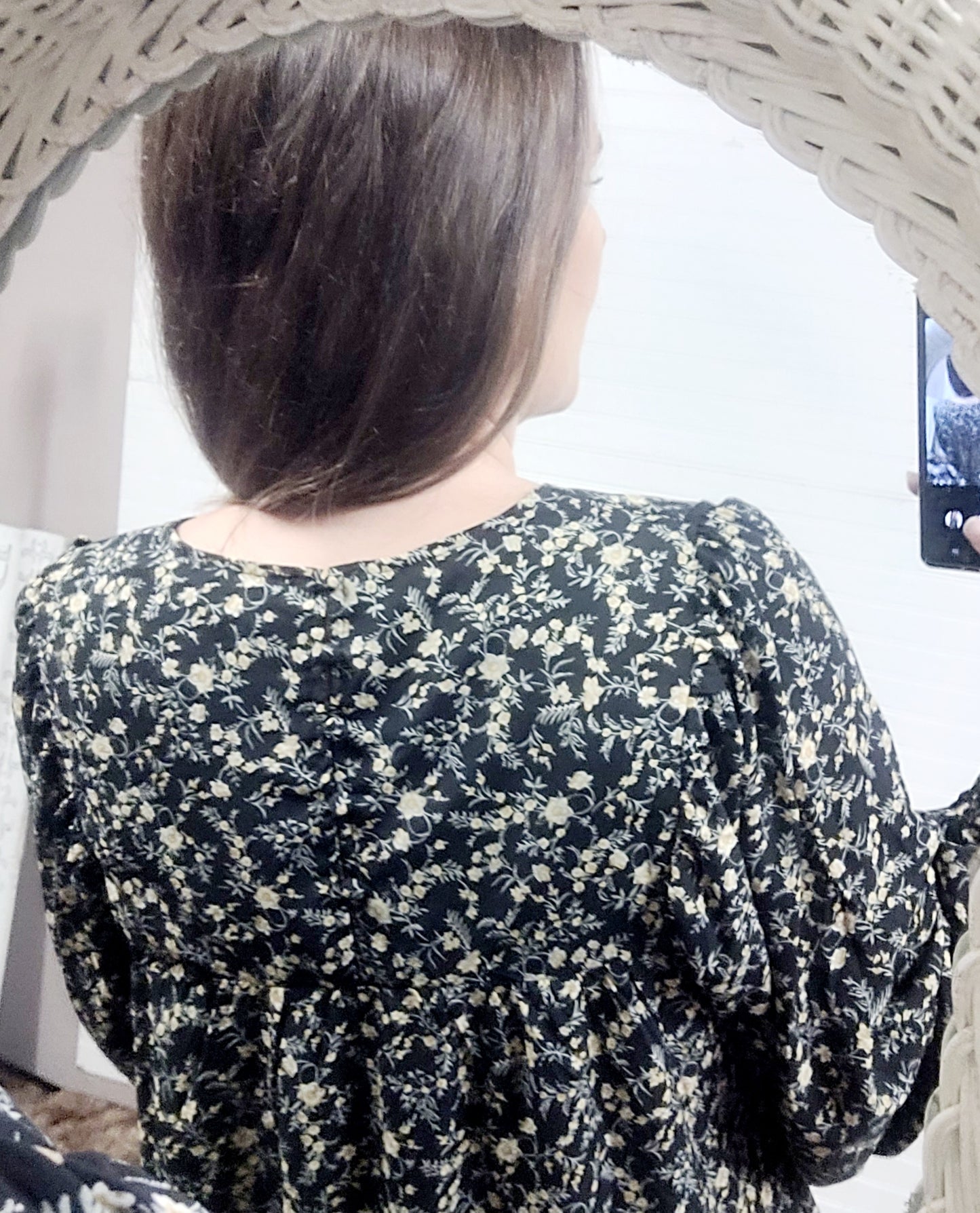 Cotton Bleu Soft Ditzy Floral Printed Top