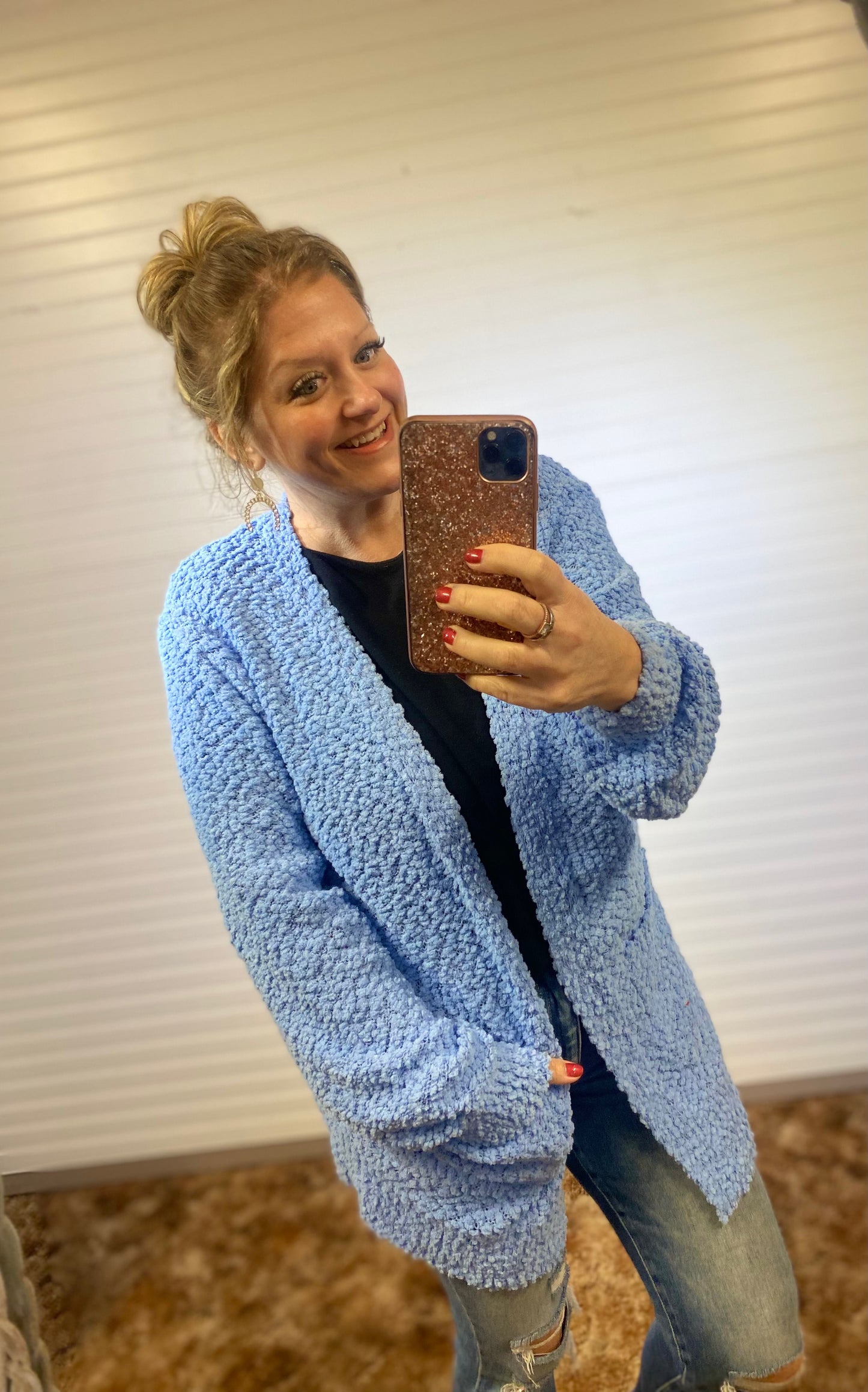 Zenana Popcorn by the Fireplace Cardigan