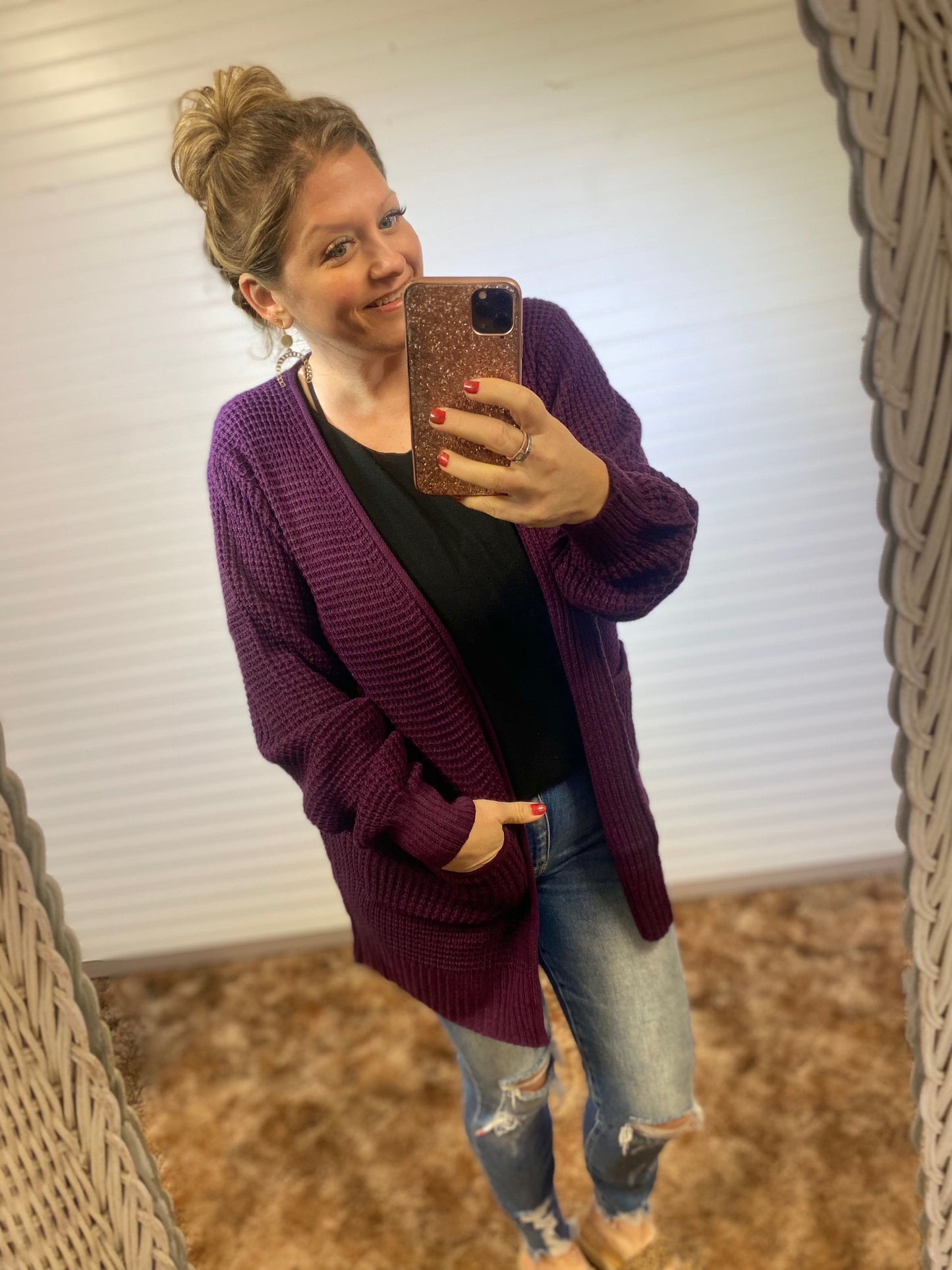 Zenana Best Ever Waffle Cardigan