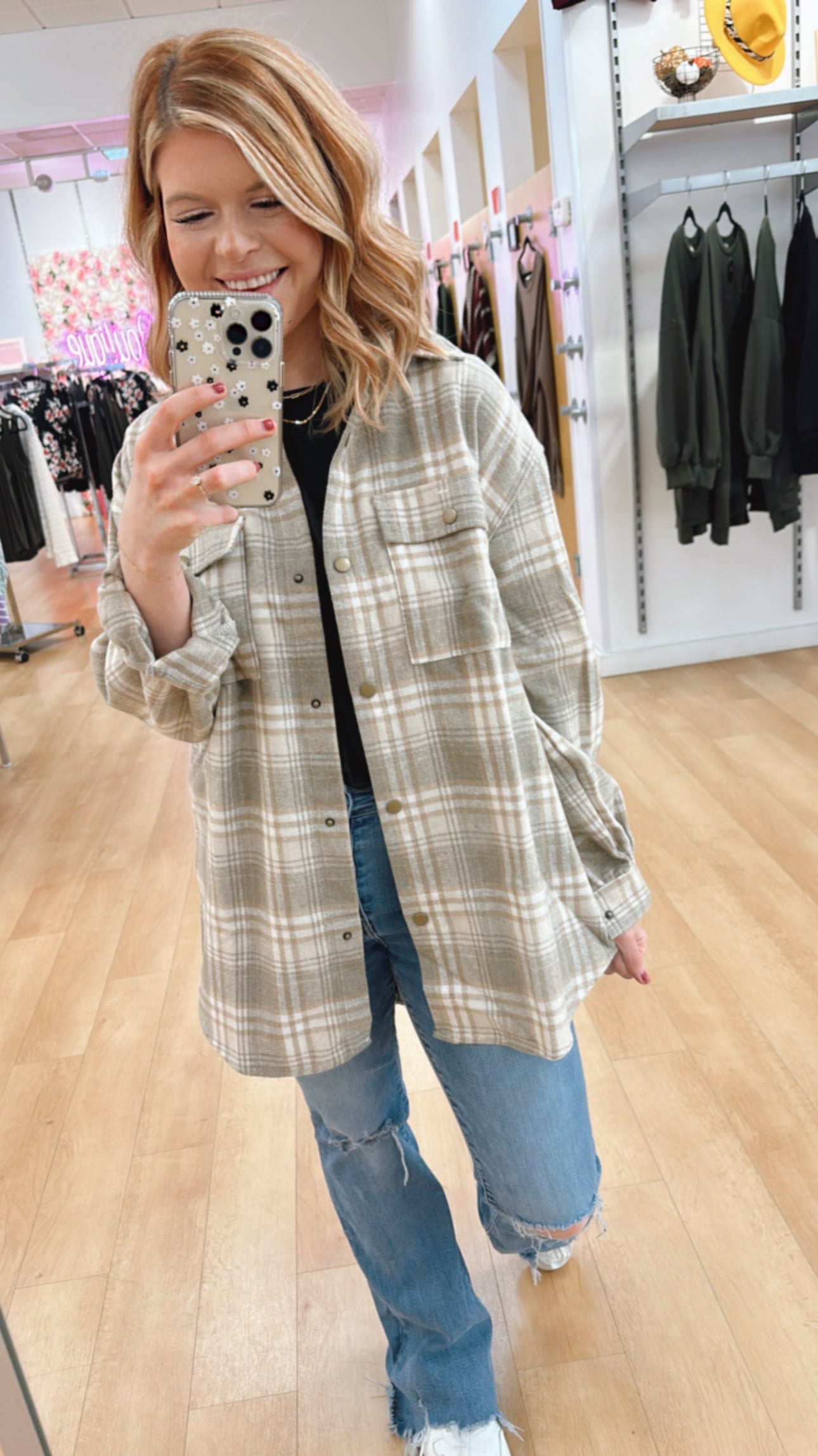 Ninexis Flannel Snap Button Up Shackets