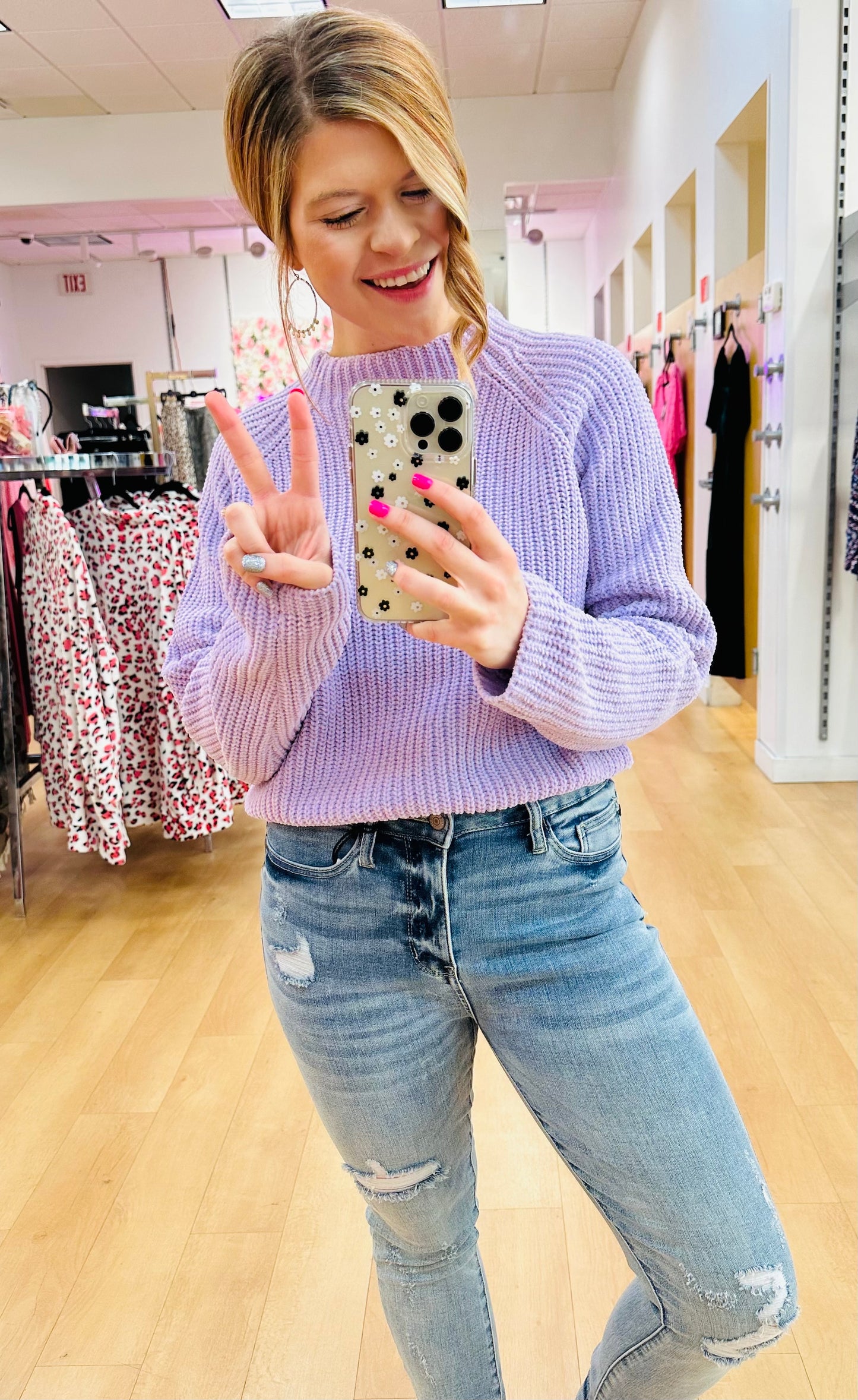 Solid Color Knit Pullover Sweater