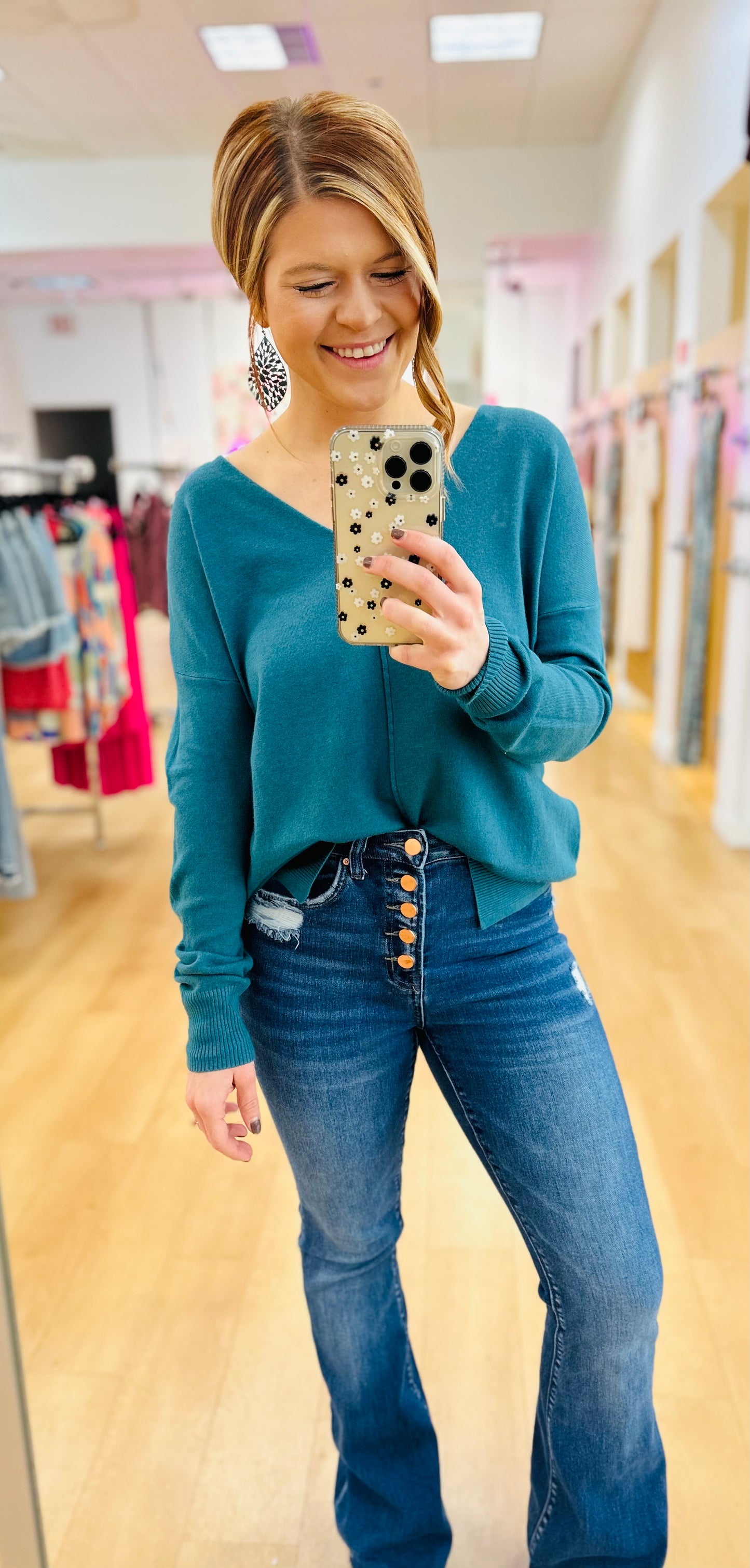 Zenana Viscose Front Seam Sweater