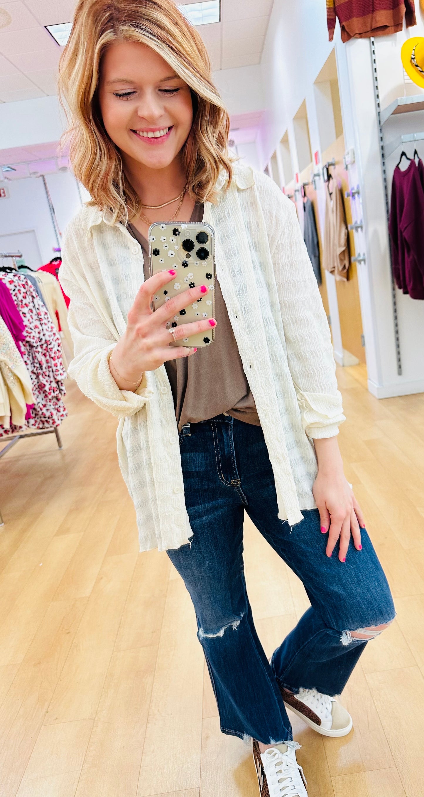 Culture Code Semi Fitted Button Down Shirt