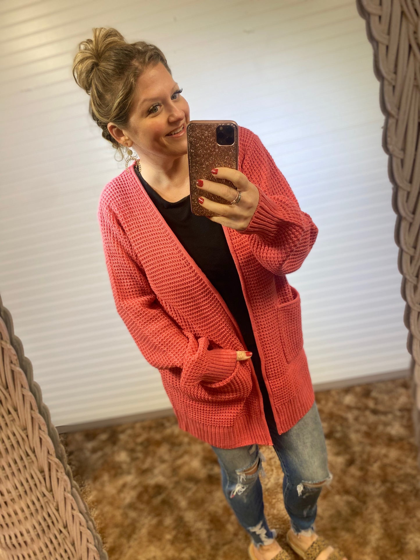 Zenana Best Ever Waffle Cardigan