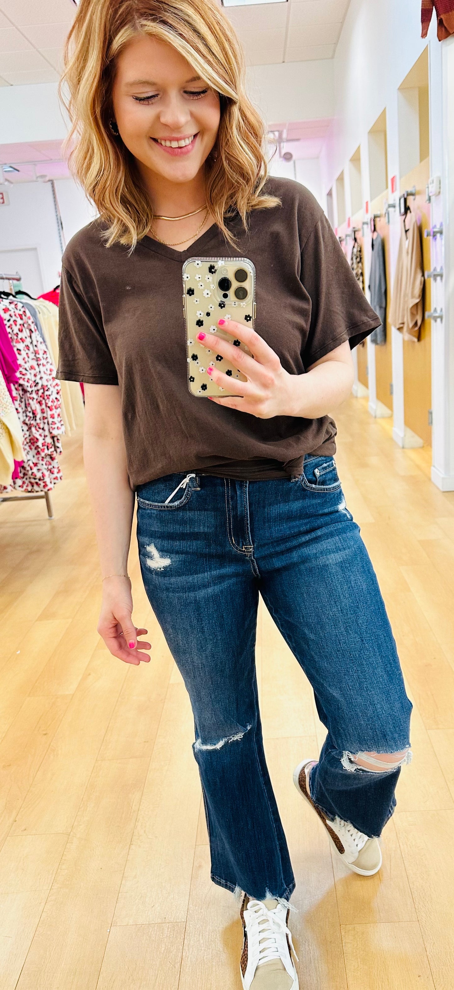 Zenana Cotton Short Sleeve V-Neck Tee