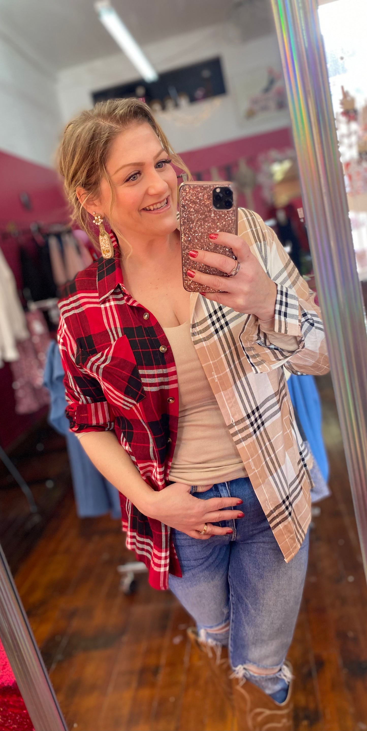 Jess Lea Multi Colored Flannel