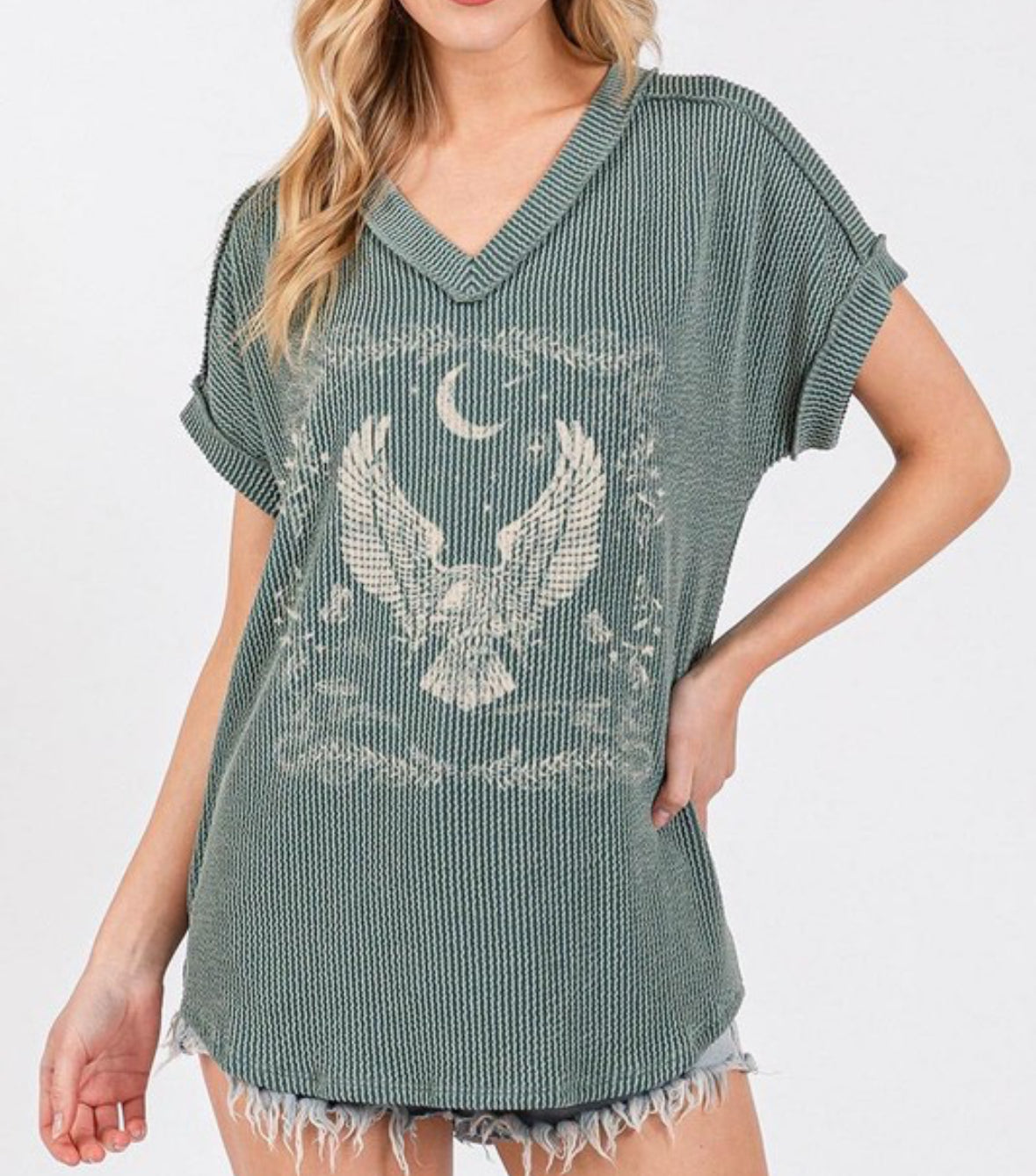 Midnight Boho Eagle Vintage Graphic Tee