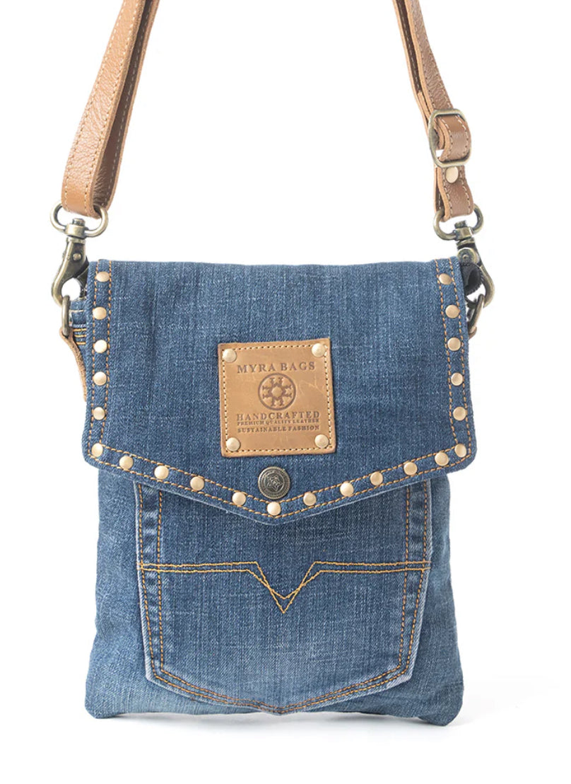 Dahlia Denim Crossbody Bag// Myra