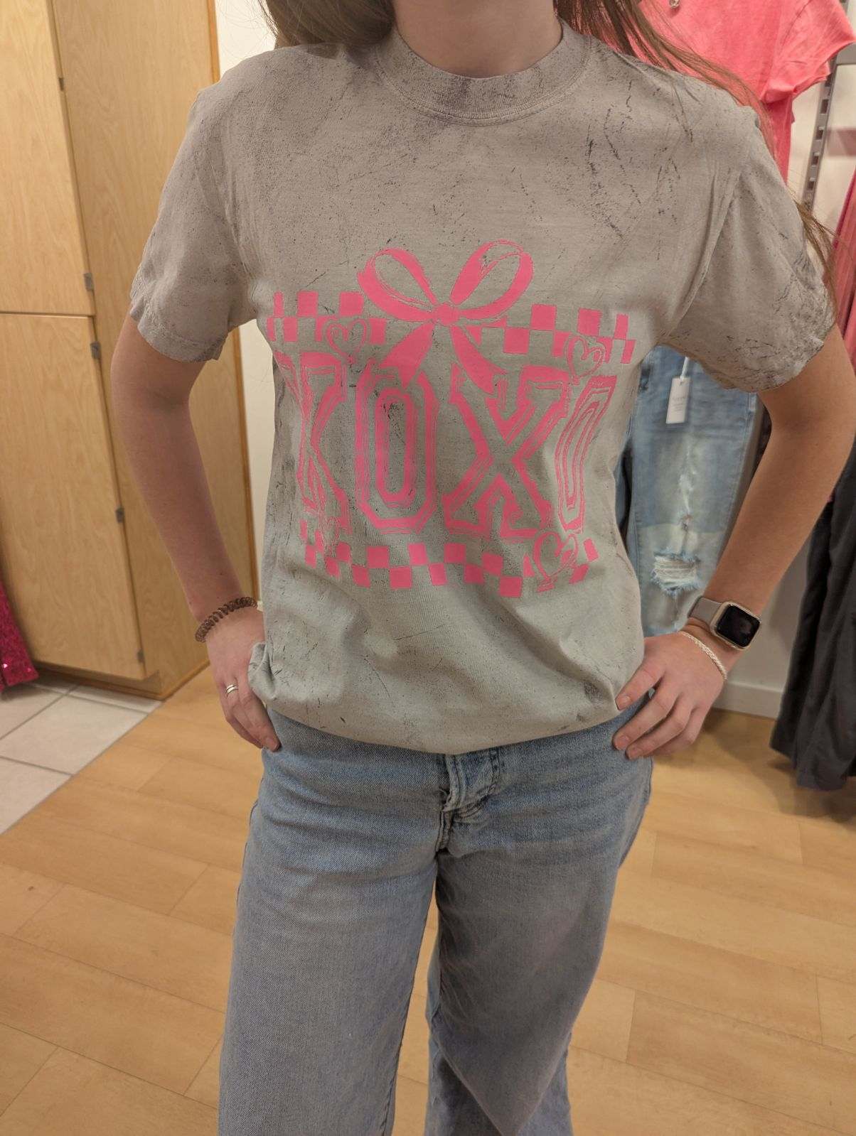 "XOXO" Acid Wash T-Shirt -CG