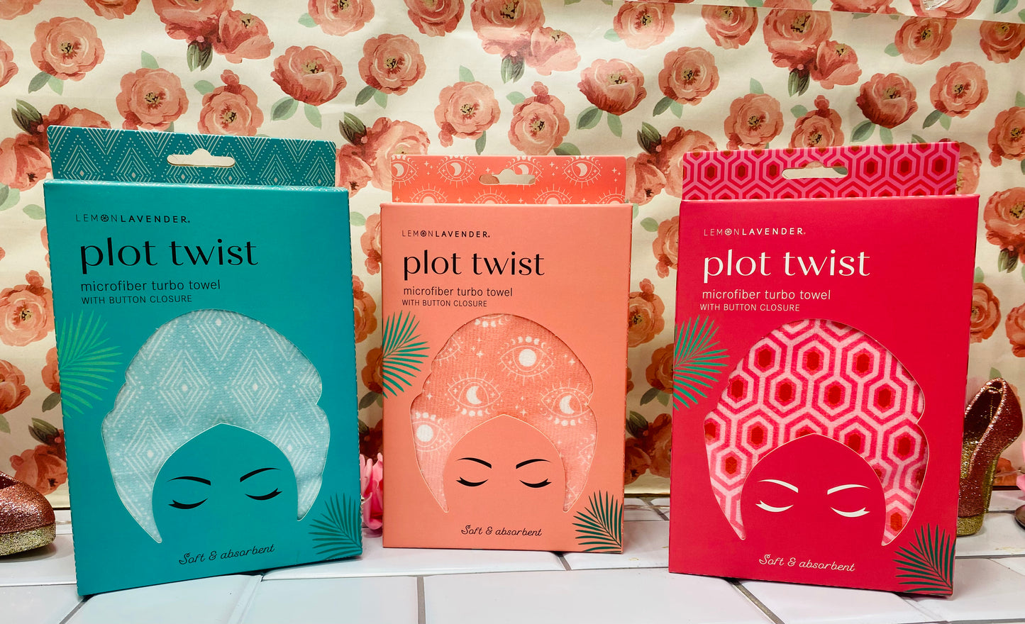 Lemon Lavender Plot Twist Turbo Towel Assortment