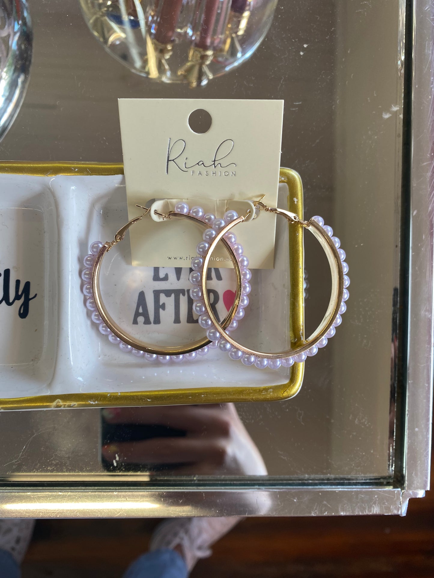 Pearl Hoop Boho Earrings