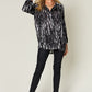 Double Take Full Size Printed Button Up Long Sleeve Shirt