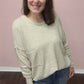 Melange Hi-Low Hem Pocket Sweater