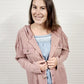 Ribbed Knit Hooded Cozy Washed Jacket
