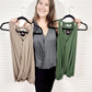 Zenana Rayon Span Crepe Halter Top