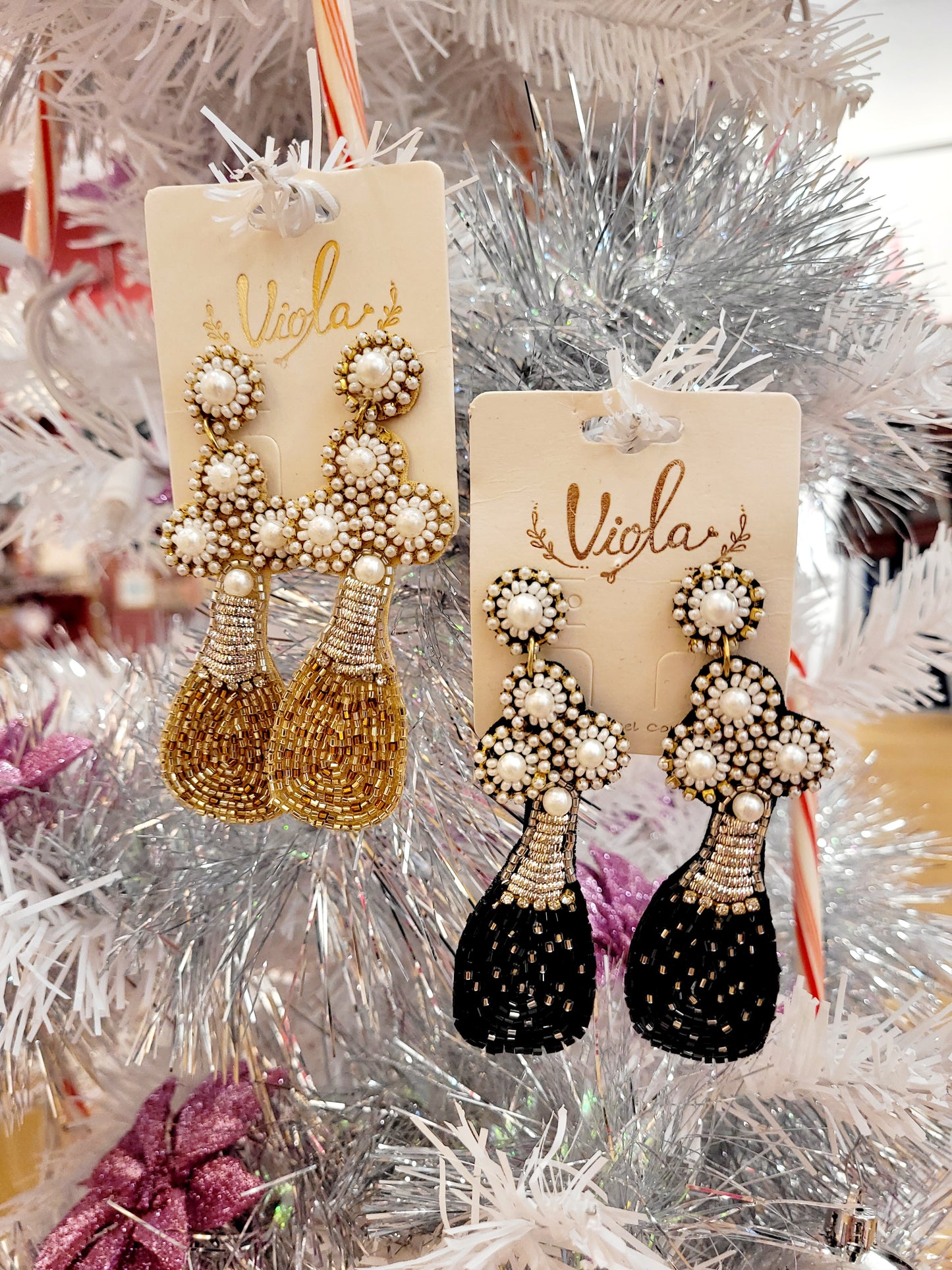 Seed Beaded Bubbly Spirits Earrings