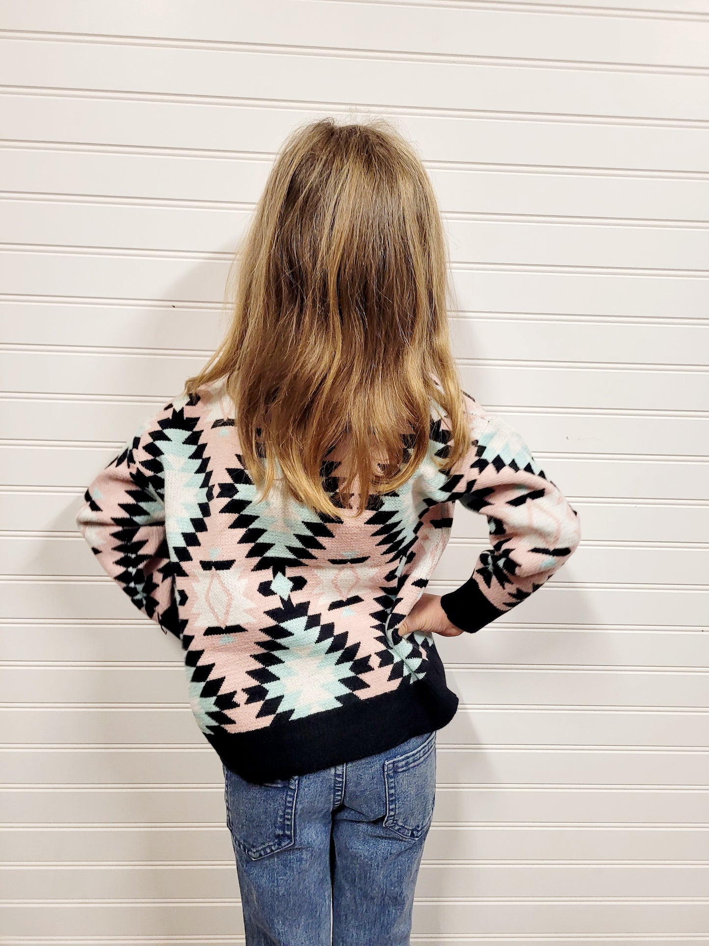 Mommy and Me Geometric Cardigan Sweater