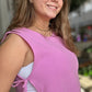 Double Gauze Side Tie Sleeveless Top
