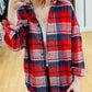 Loose Thick Sanded Plaid Shacket