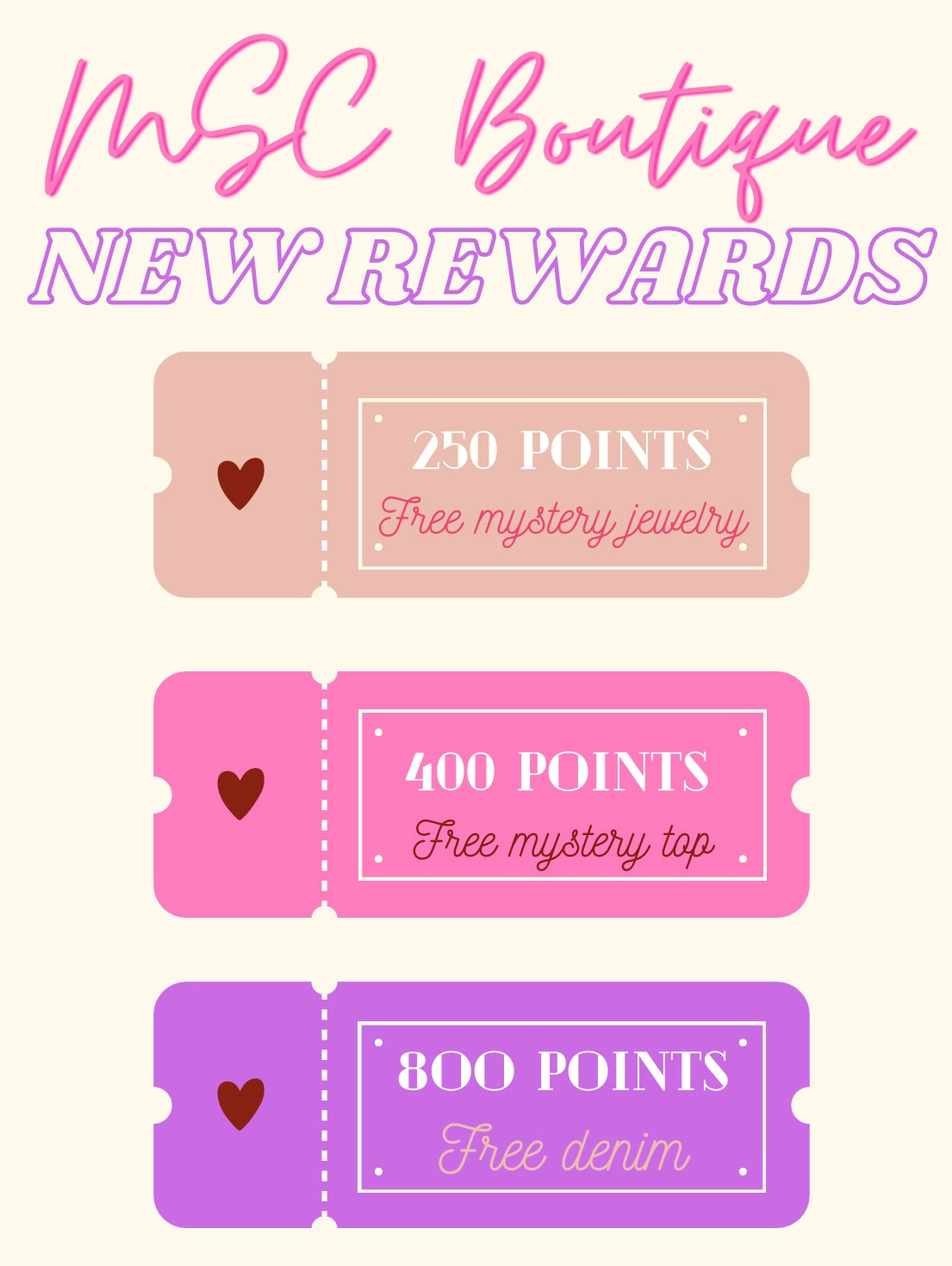 NEW IN STORE REWARDS