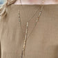 Double Layer Beaded Y Necklace