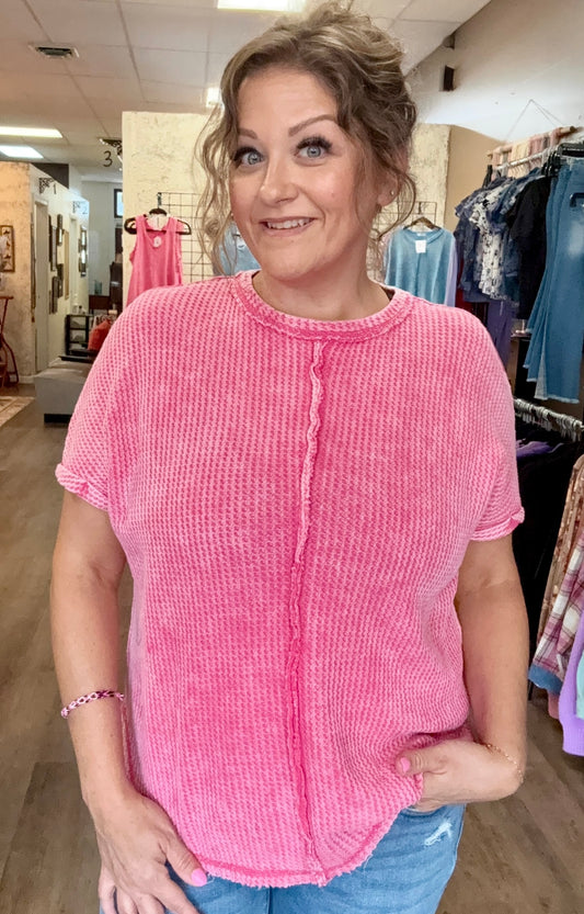 Baby Waffle Short Sleeve Top