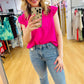 Pretty in Pink Scalloped Top