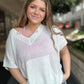 Loose Fit Low Gauge Distressed Sweater Top