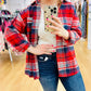 Loose Thick Sanded Plaid Shacket