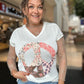 Boho Peace Floral Graphic Top