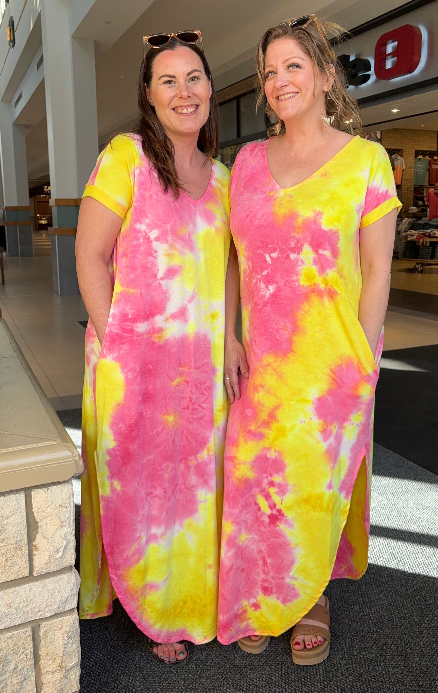 Tie Dye Vneck Maxi Dress