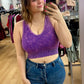 2 Way Neckline Washed Tank Top