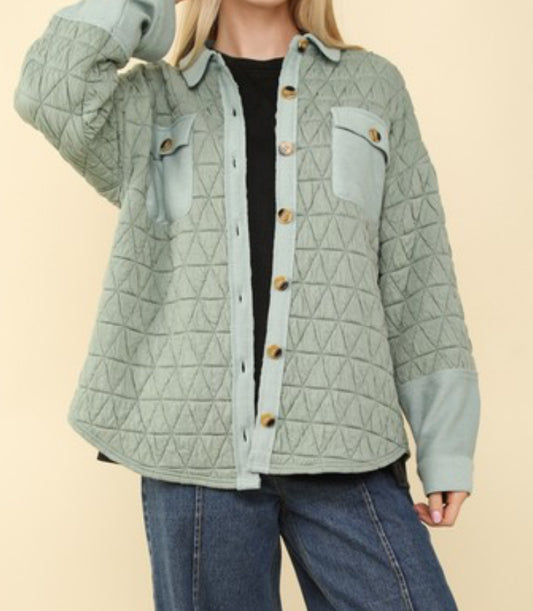 Oversized Quilted Cozy Shackets Jacket