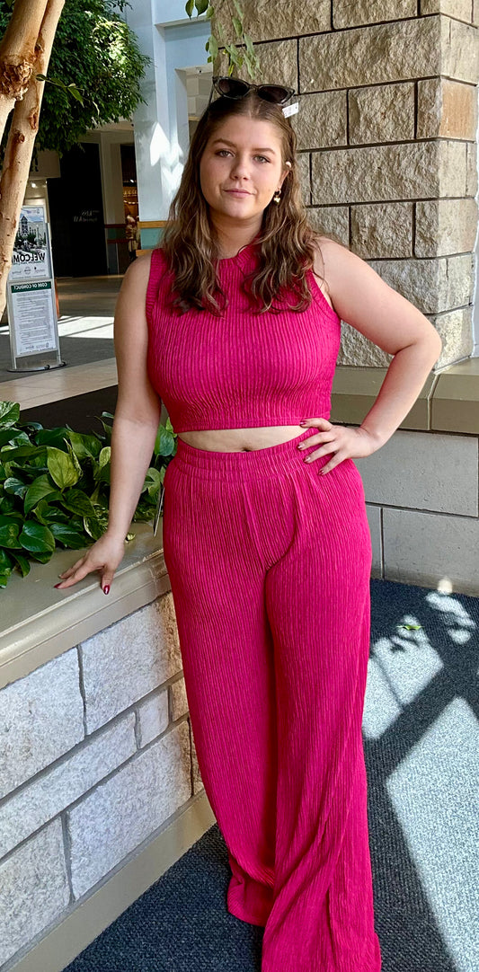 Comfy Cropped Top w/ Pants set