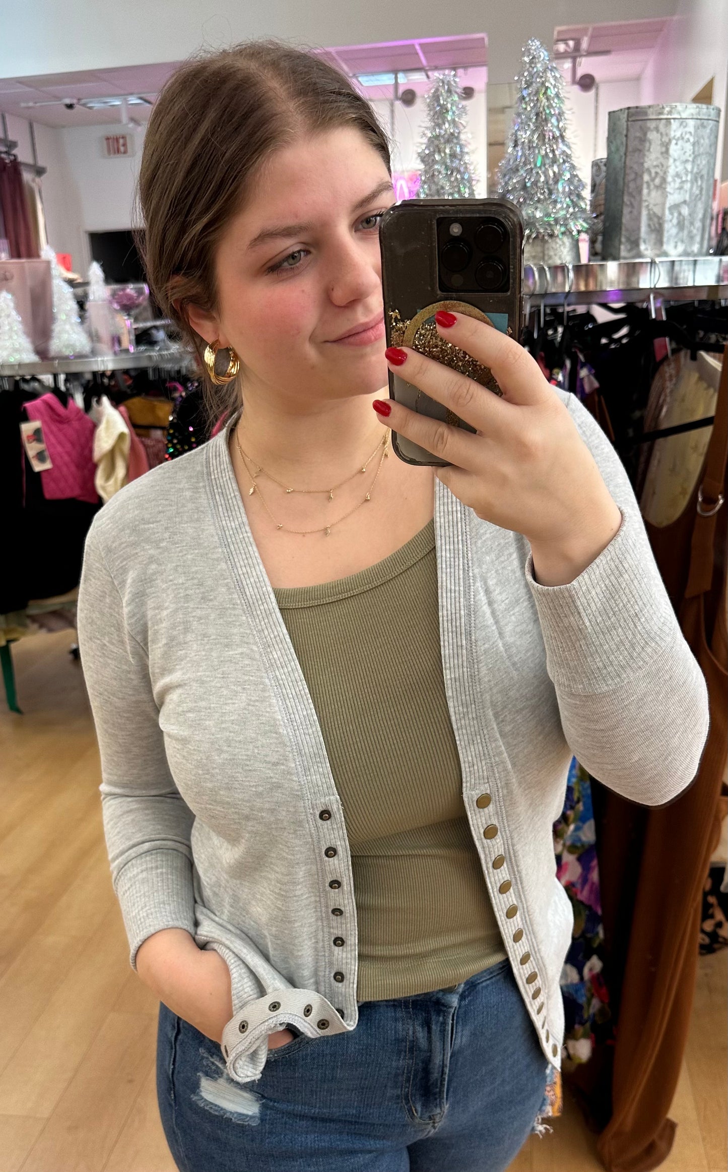 Button Snap Cardigan