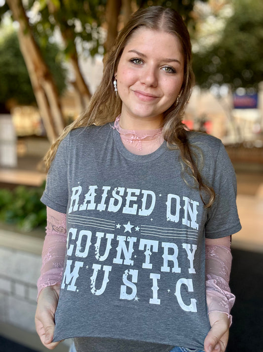 Raised on Country Music Graphic tee