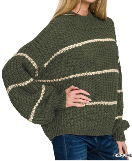 Oversize striped sweater