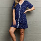 MOON NITE Quilted Quivers Button Down Sleepwear Dress