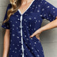 MOON NITE Quilted Quivers Button Down Sleepwear Dress